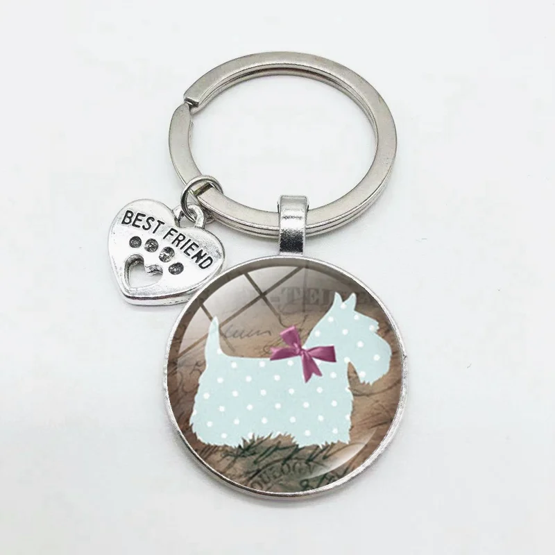 

Fashion Love Dog Footprint Alloy Keychain Cute Puppy Pattern Pendant Fashion Keychain Pendant Gift