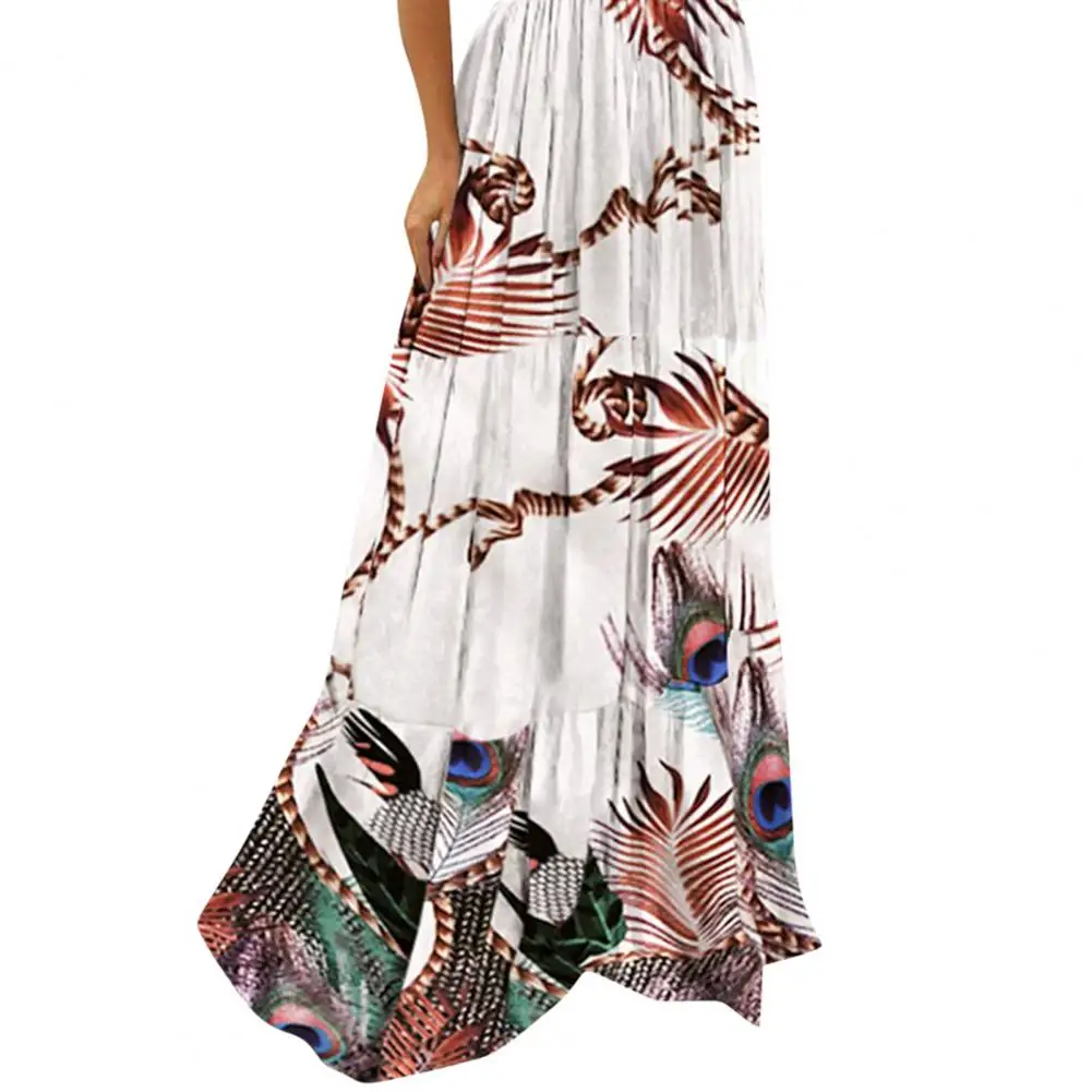 

Summer Woman Dress 2021 Midi Dress Bohemian Women Dress Large Hem Backless Polka Dot Print Halter Maxi Dress Streetwear for Summ