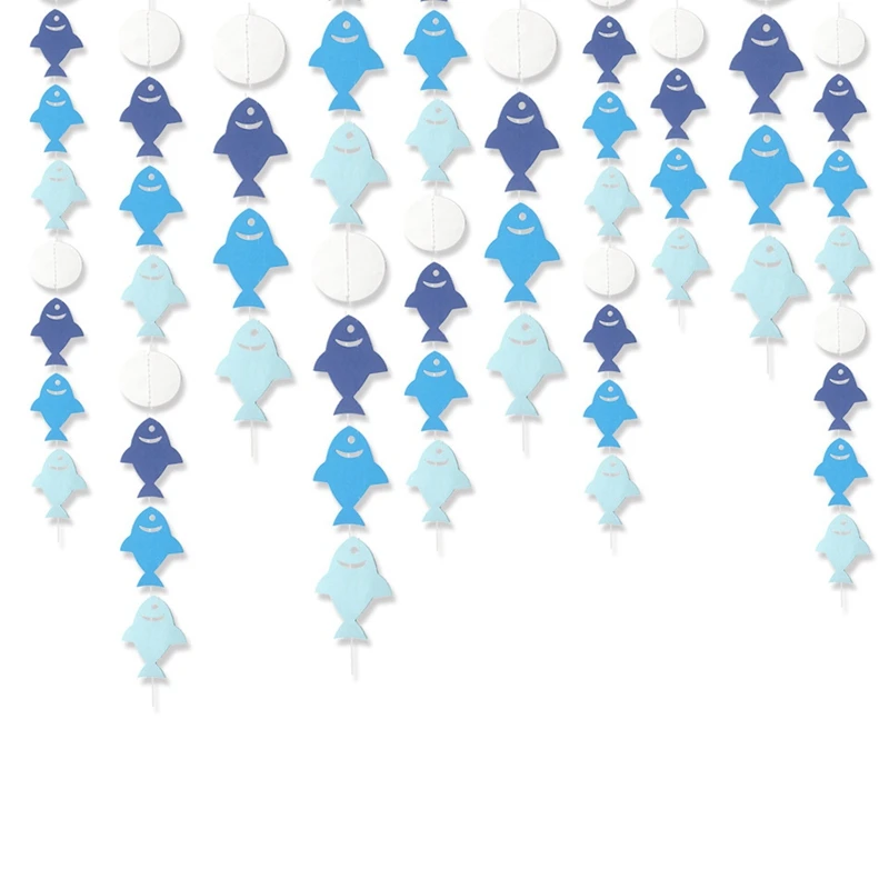 1 шт. цветные бумажные гирлянды маленькие рыбки для детской вечеринки на день