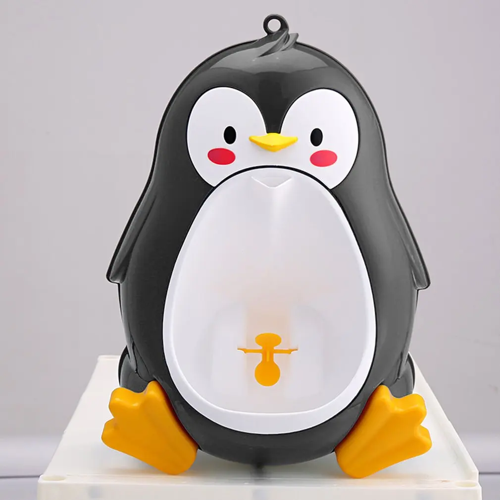 

Cartoon Cute Penguin Potty Urinal Toilet Standing Urinal Bathroom Children Pee Trainer for 8 Month to 6 Years Old Boys