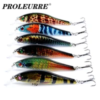 1pcs floating minnow wobblers fishing lure 9 5cm 11 5g crankbaits 3d eyes aritificial hard bait with treble hooks bass tackle