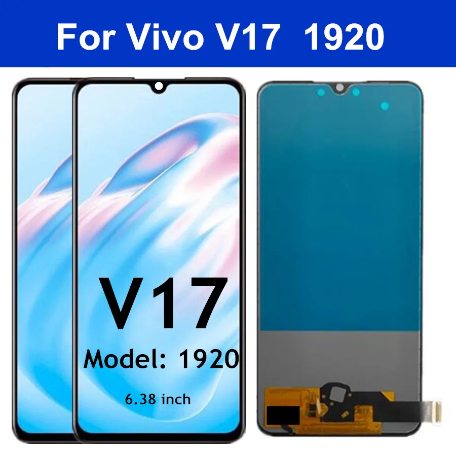 6,38 "TFT para Vivo V17 1920 LCD Display + Pantalla de Panel t&aacute;ctil digitalizador reemplazo de montaje de pantalla para vivo 1920 V17 LCD-0