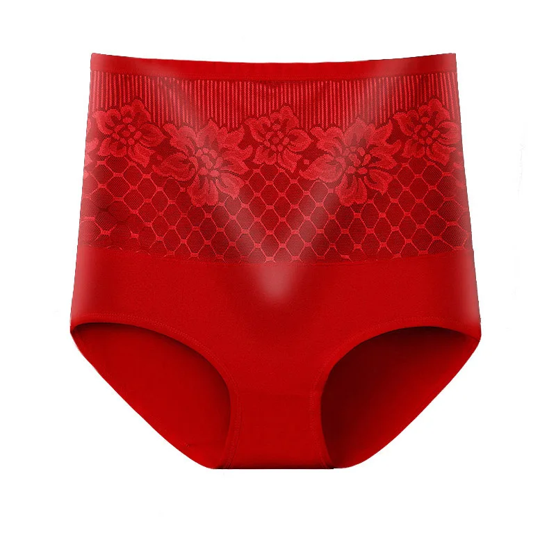 Бесшовное женское нижнее белье с завышенной талией из хлопка|Женские трусики| |