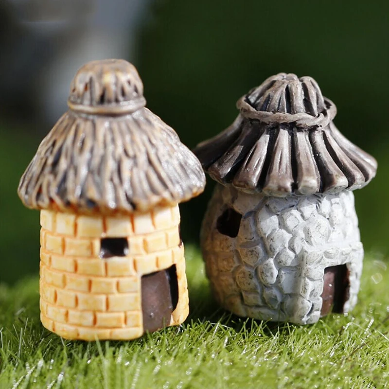 Смолы украшение для дома сада и DIY Мини Ремесло пейзаж с коттеджем картина