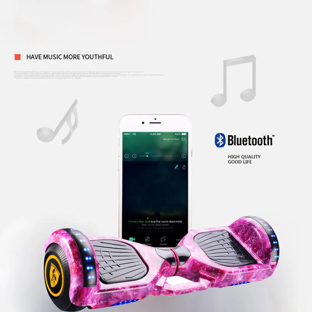 Умный Балансирующий гироскутер скейтборд Электрический Моноцикл дрифт