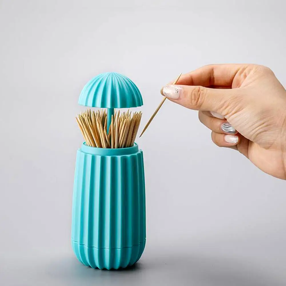 Plastic Cactus Toothpick Box Press-type Large Capacity Holder Cotton Swab Storage Decorative For Home Living Room | Дом и сад