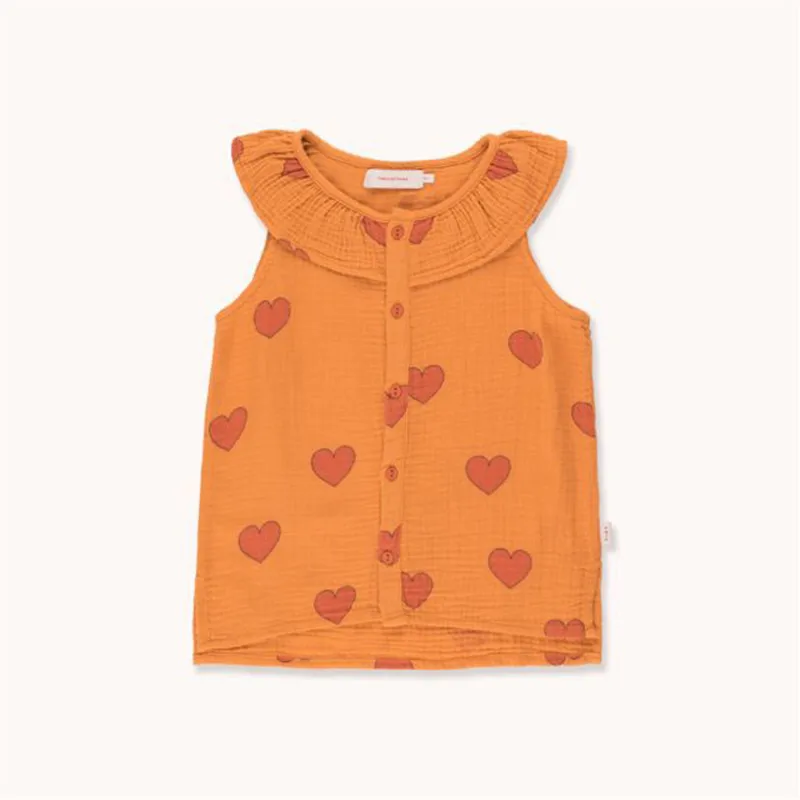 

2020TC Spring and Summer New Love Series Children's Dress Suit T-shirt Bottoming Shirt Short Girls European and American Style