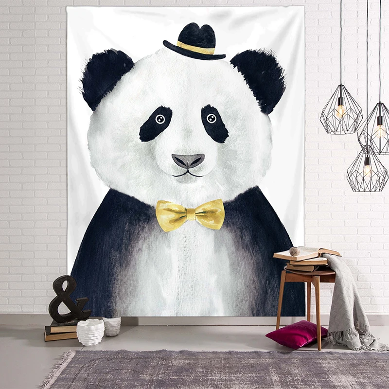 Лев настенный гобелен в богемном стиле с рисунком панды стены Одеяло ткань