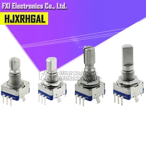 10PCS Half  Plum axis rotary encoder, handle length 15mm  20mm code switch EC11 digital potentiometer with switch 5Pin 3Pin