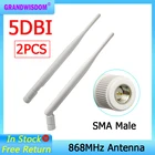 GRANDWISDOM 2 шт. 868 МГц антенна 5dbi sma male 915 МГц lora антенна pbx iot модуль lorawan сигнальный приемник антенна
