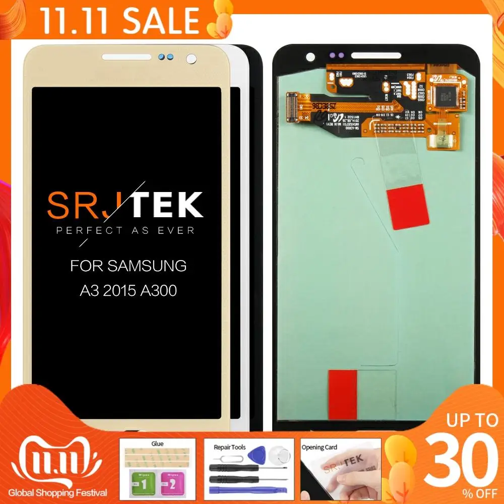 Оригинальный 4 5 ''Super AMOLED ЖК дисплей для SAMSUNG Galaxy A3 2015 A300 A300H A300F A300FU сенсорный