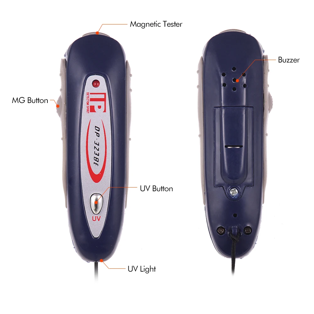 2 в 1 портативный детектор банкнот с магнитной и ультрафиолетовой