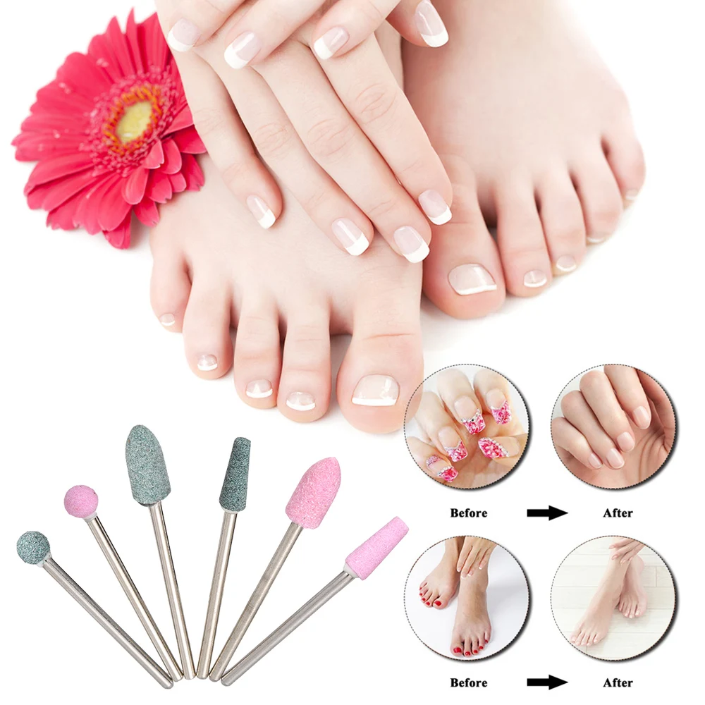 6 шт. сверла для ногтей средство удаления кутикулы щетка пыли вращающаяся