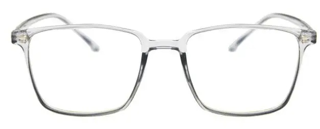 New Classic Square Eyeglasses Frame Men Brand Designer Fashion Women Decoration Optical Glasses males - Цвет оправы: clear gray