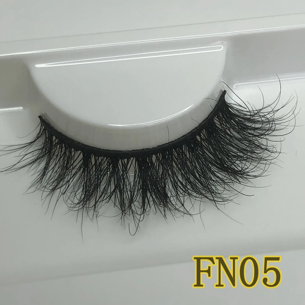 

Mikiwi FN04 Short Fluffy 5D Mink Eyelashes Natural Strip Eyelashes Mink Fluffy Lashes Mink