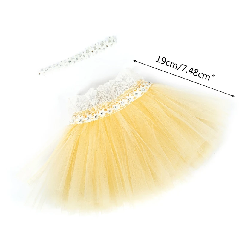 

Newborn Photography Props Baby Mesh Dress Headband Infants Photo Shooting Outfit