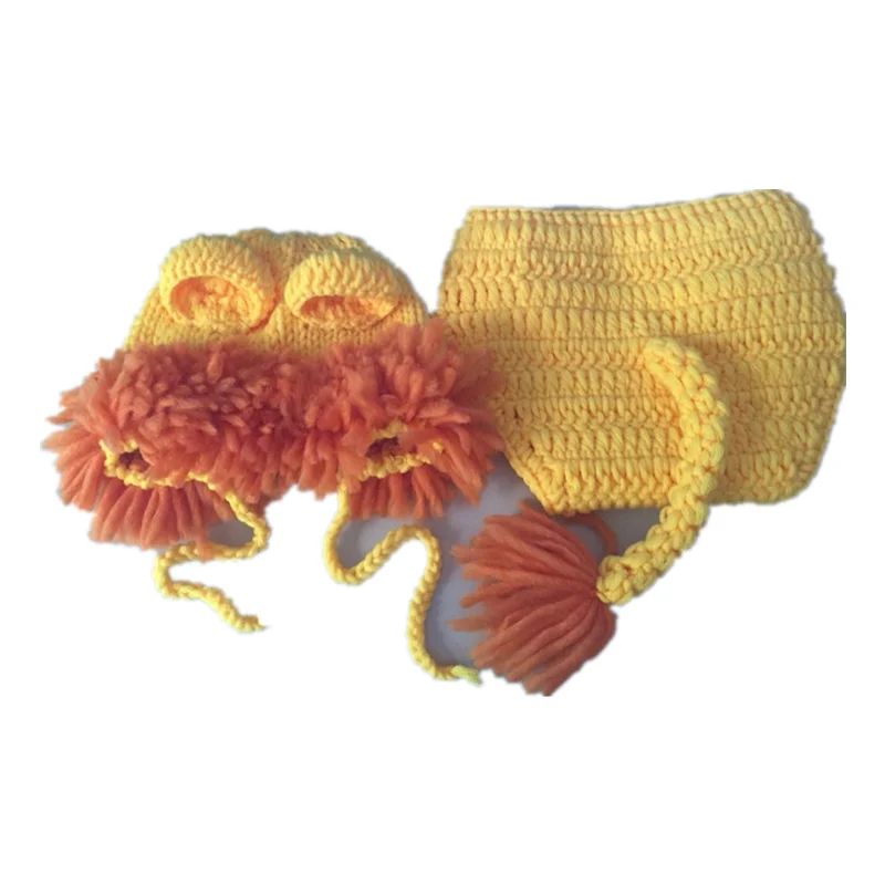 Мягкий Вязаный крючком костюм ручной работы для детской фотосъемки шляпа + штаны