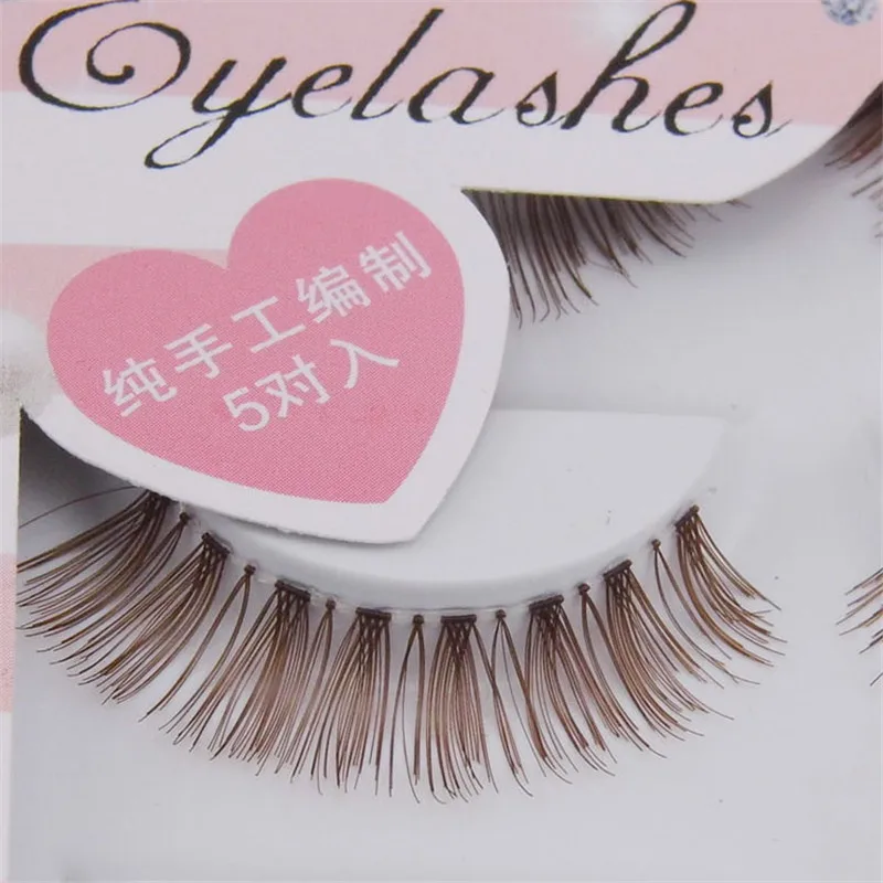 5 пар натуральные черные длинные разреженные пересекающиеся Накладные ресницы
