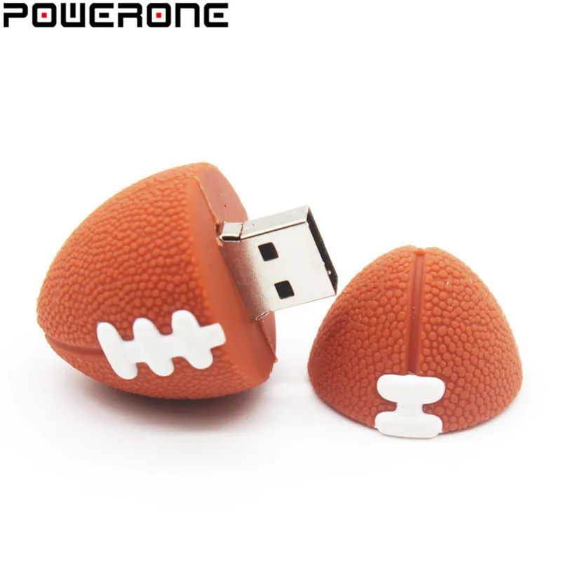 POWERONE спортивный мяч usb флэш накопитель 64 ГБ 16 32 карта памяти Баскетбол Pendrive футбол