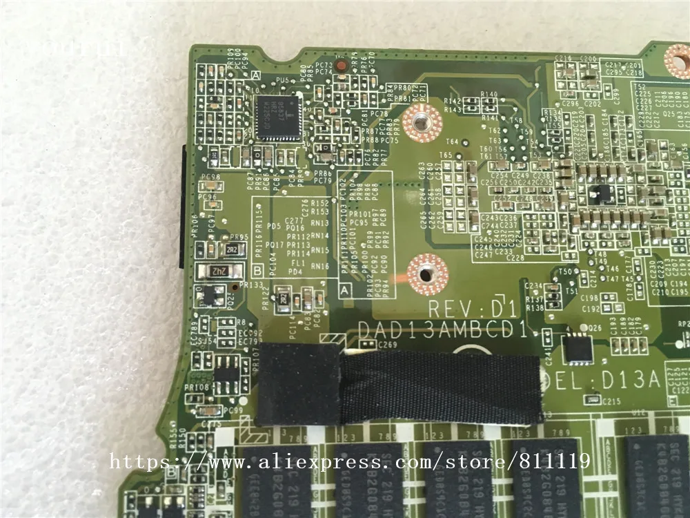 Yourui для Dell XPS 13 L322X системы плата с i5-3427m CN-06FXWV 06FXWV 6FXWV DAD13AMBCD1 DDR3 тестирование |