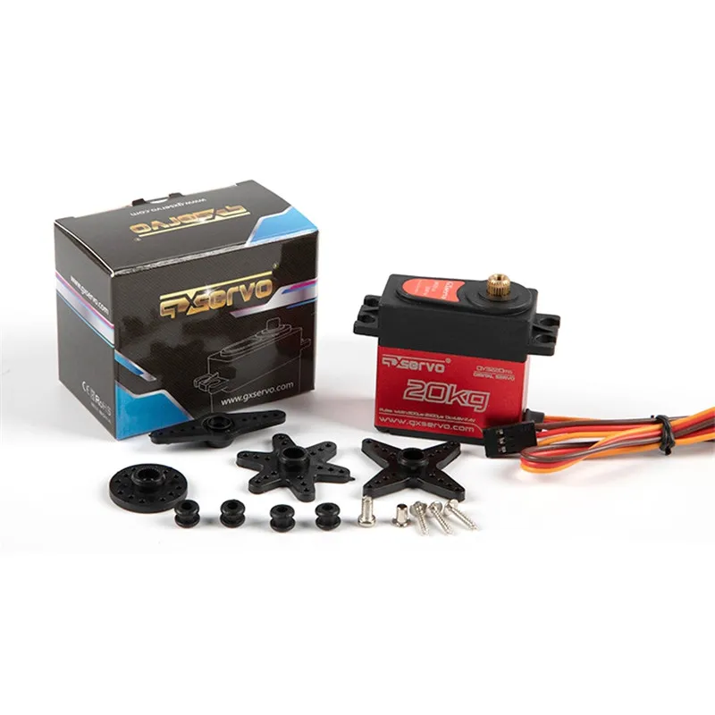 

2 PCS GXservo GX3220MG 20KG Servo High Torque Digital Steering Metal Gear for DIY Robot RC Car Airplane