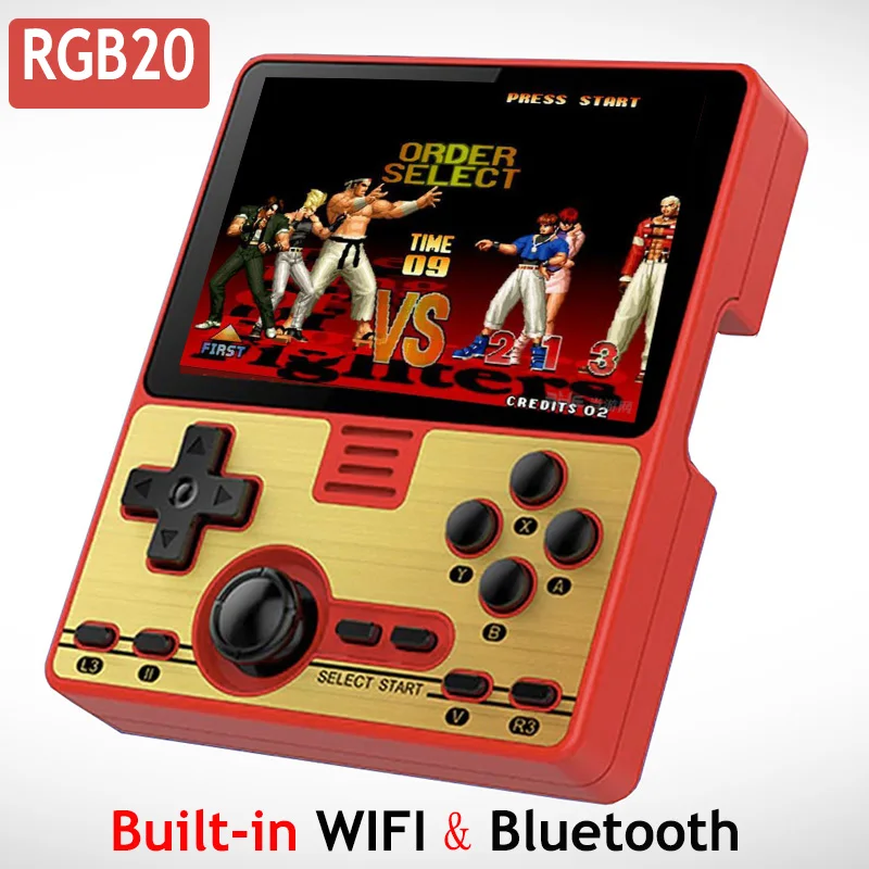 POWKIDDY RGB20 Built-in Wifi Module Multiplayer 3.5 " IPS Full-Fit Screen Online Game RK3326 Open Source Handheld Game Console