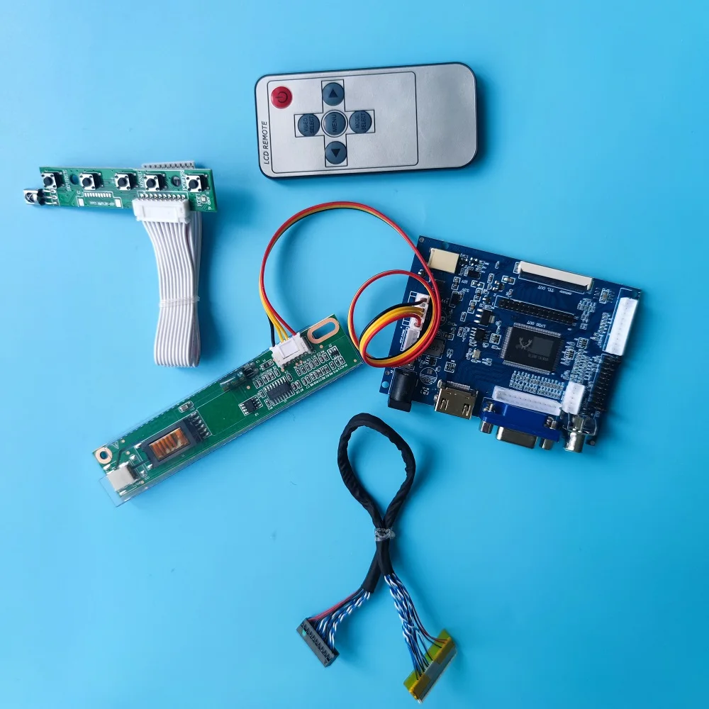 

kit Work for LTN150XD-L01 1024x768 VGA 2AV DIY LVDS LCD SCREEN HDMI monitor driver panel AV 20pin Controller Board remote