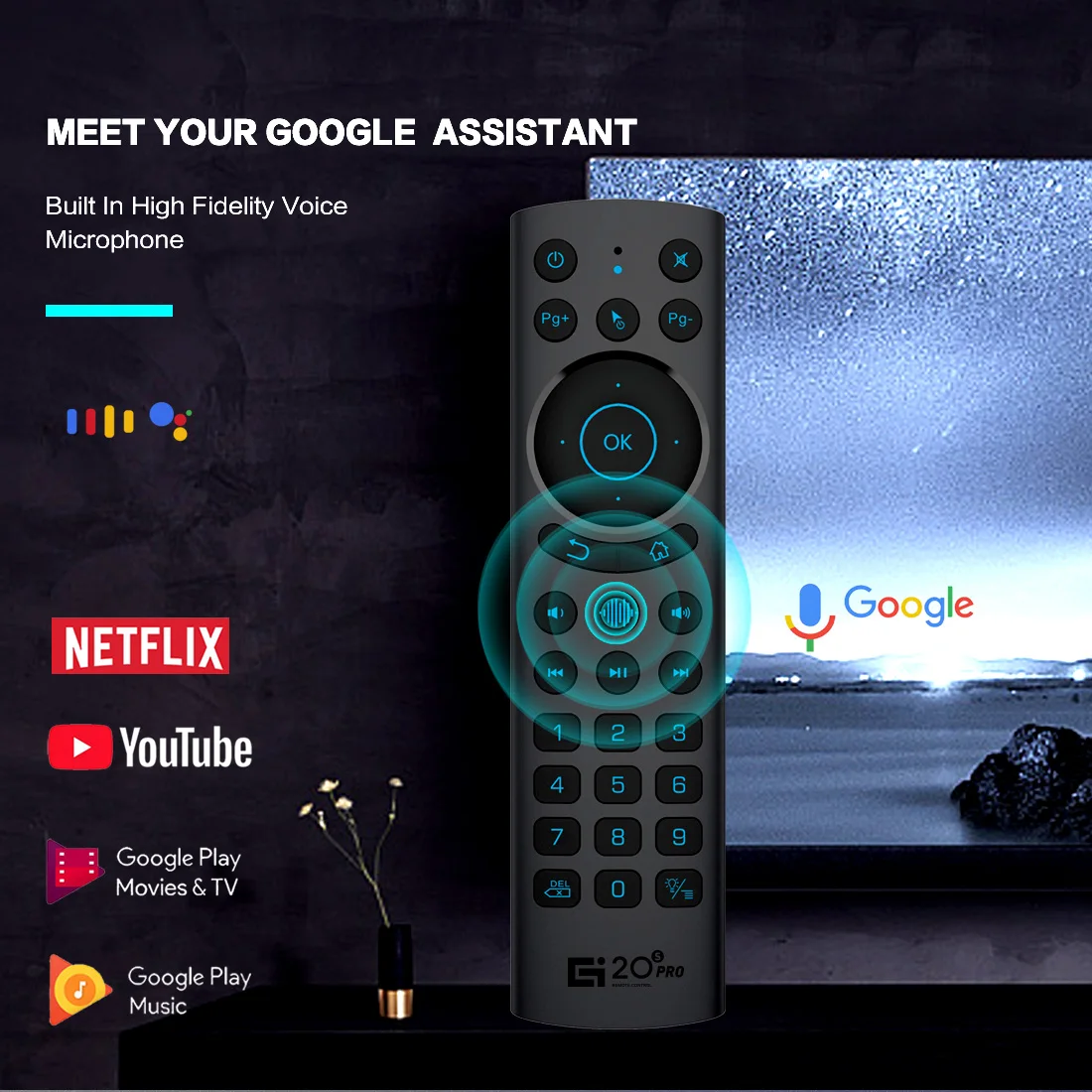G20S G20SPRO BT 2 4G Bluetooth дистанционное управление Smart TV с подсветкой Голосовая воздушная