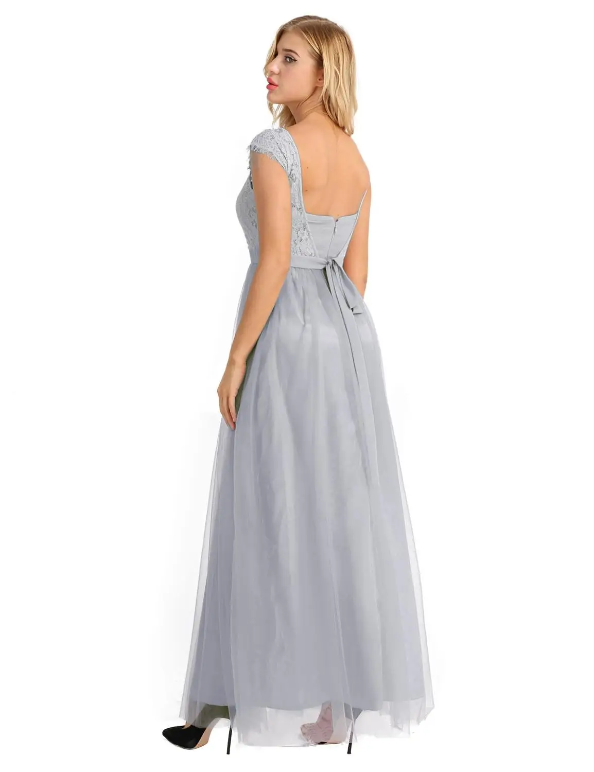 Платье Feeshow женское Шифоновое без рукавов Элегантное Длинное Вечернее бальное