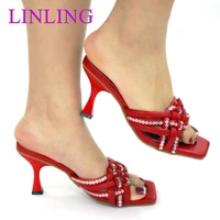 new arrival italian shoes for women high heels sexy ladies african women wedding shoes decorated with light elegant women pumps
