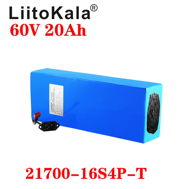 LiitoKala 60V литиевая батарея электрического велосипеда Scooter 20ah 35Ah 30Ah 40Ah Electric scooter