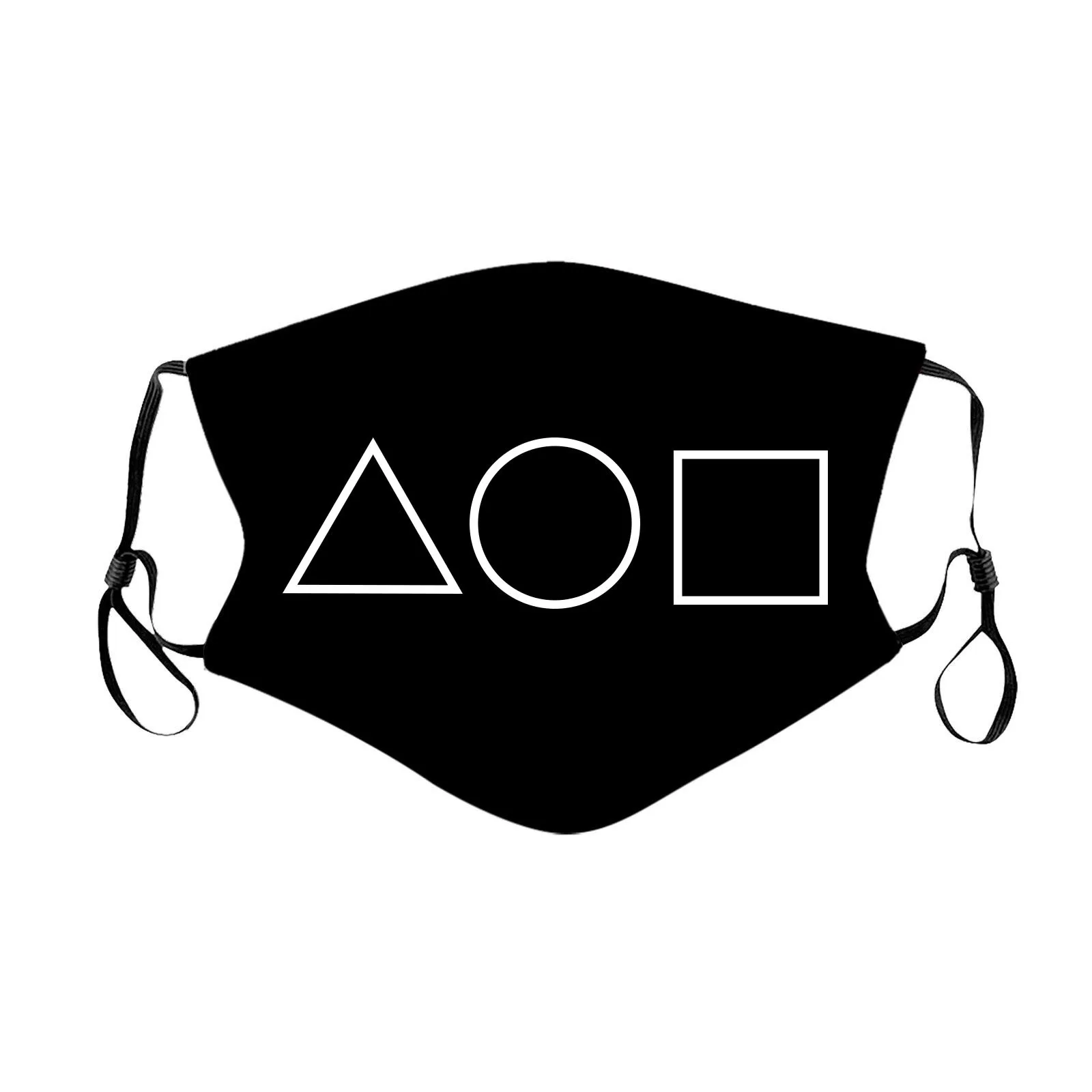 

Tv Squid Game Cosplay Face Covering Reusable Mask Square Circle Triangle Halloween Masks Face Unisex Adult Costume Prop Party