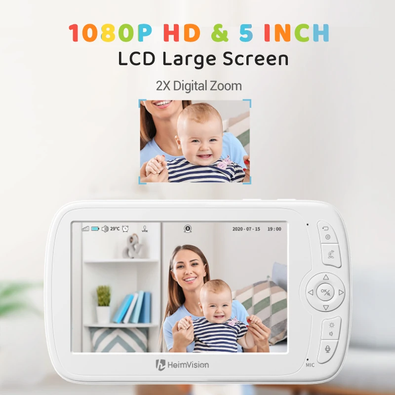 Видеоняня HeimVision HM233 Успокаивающая 3 видеоняня 1080P ночное видение 360 ° PTZ