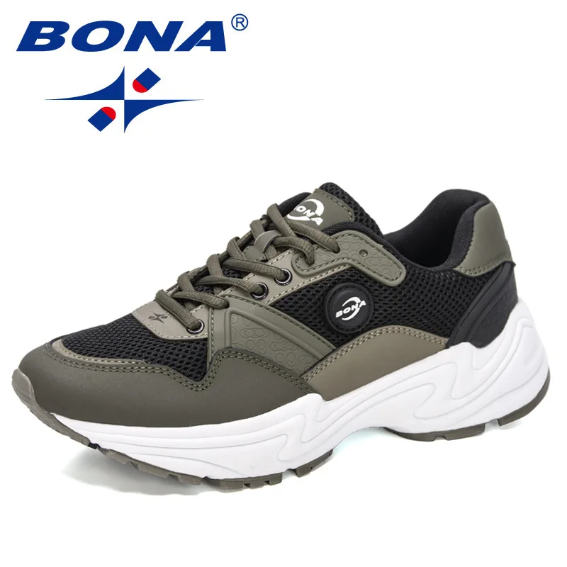 

BONA 2020 New Designers Chunky Sneakers Man Trainers Shoes Men Style Running Shoes Anti-Slip Jogging Walking Footwear Mansculino