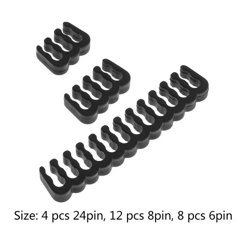 1 комплект 24Pin x 4 8Pin 12 6Pin 8 PP кабель Расческа с зажимом/зажим/комод для 3 мм кабели в