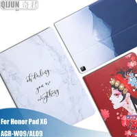 tablet flip case for huawei honor pad x6 9 7 protective stand cover silicone soft shell painting funda capa for agr w09 al09