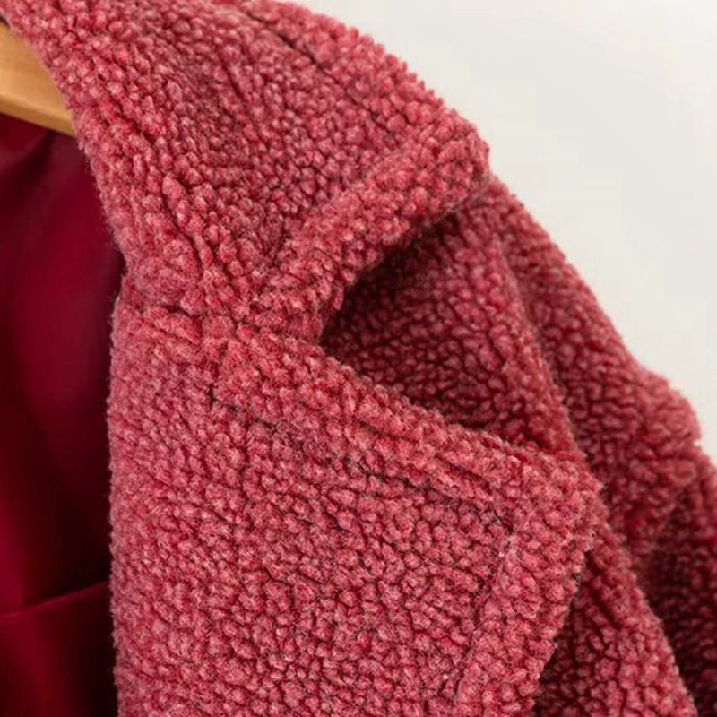 2020 Teddy Velvet Coats Women Warm Winter Woolen Fur Jackets Long Women Windbreaker Fleece Overcoat European and American Style