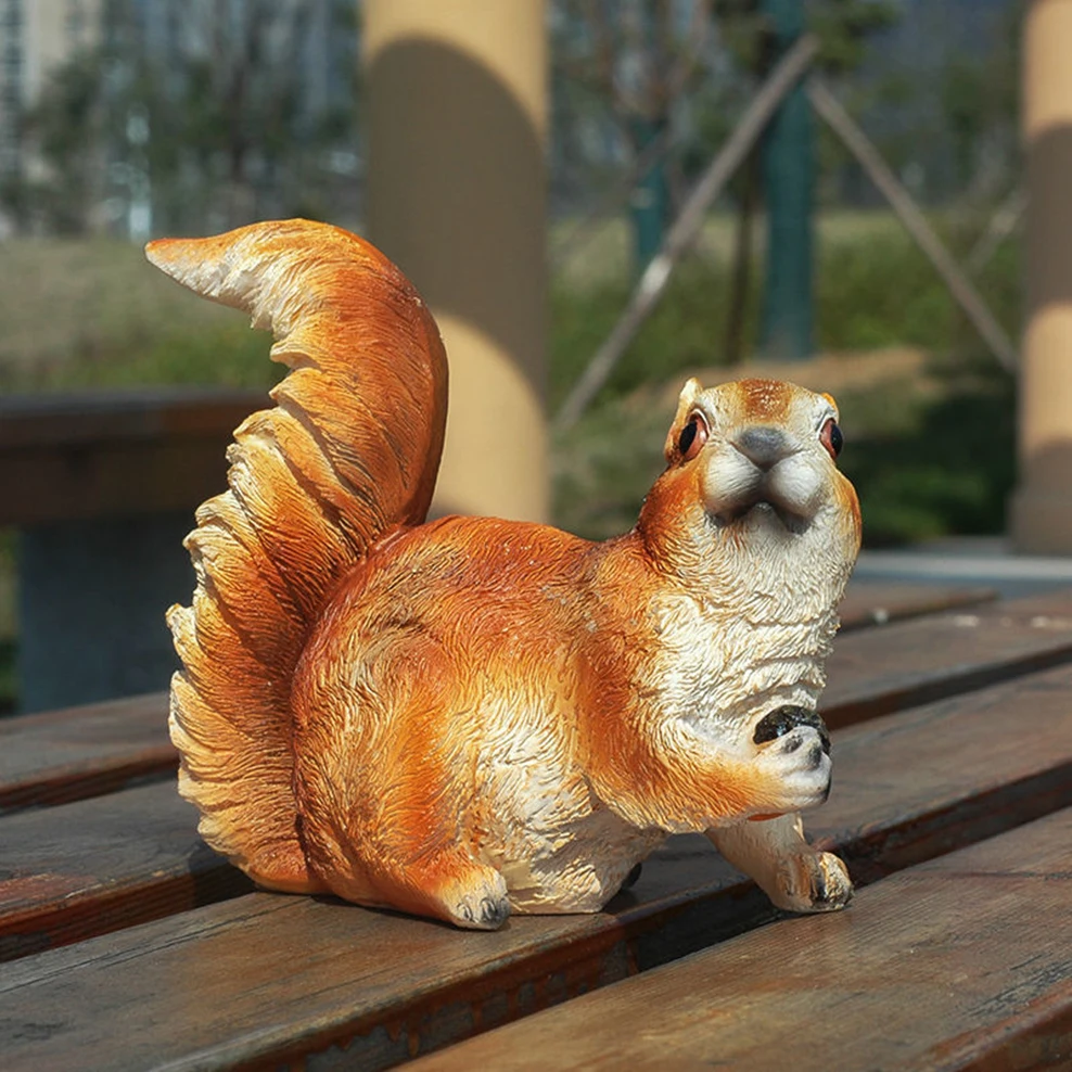 

Simulation Resin Squirrel Garden Courtyard Decoration Small Animal Ornaments Pendant Gardening Decorations