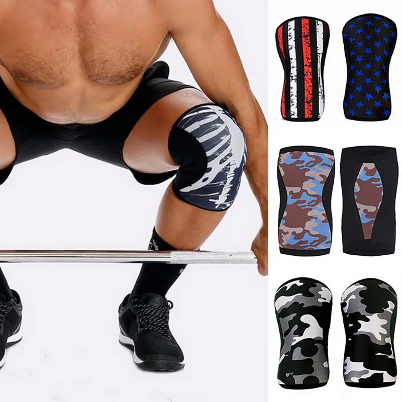 Неопреновые наколенники для тяжелой атлетики 7 мм компрессионные пауэрлифтинга