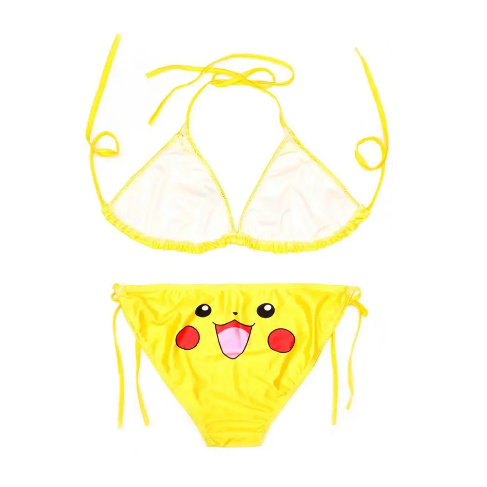 

2021 Sexy Cute Bikinis Set 3D Animal Cosplay Bra Straps Low Waist Swimsuit Female Swimwear Women Bikini