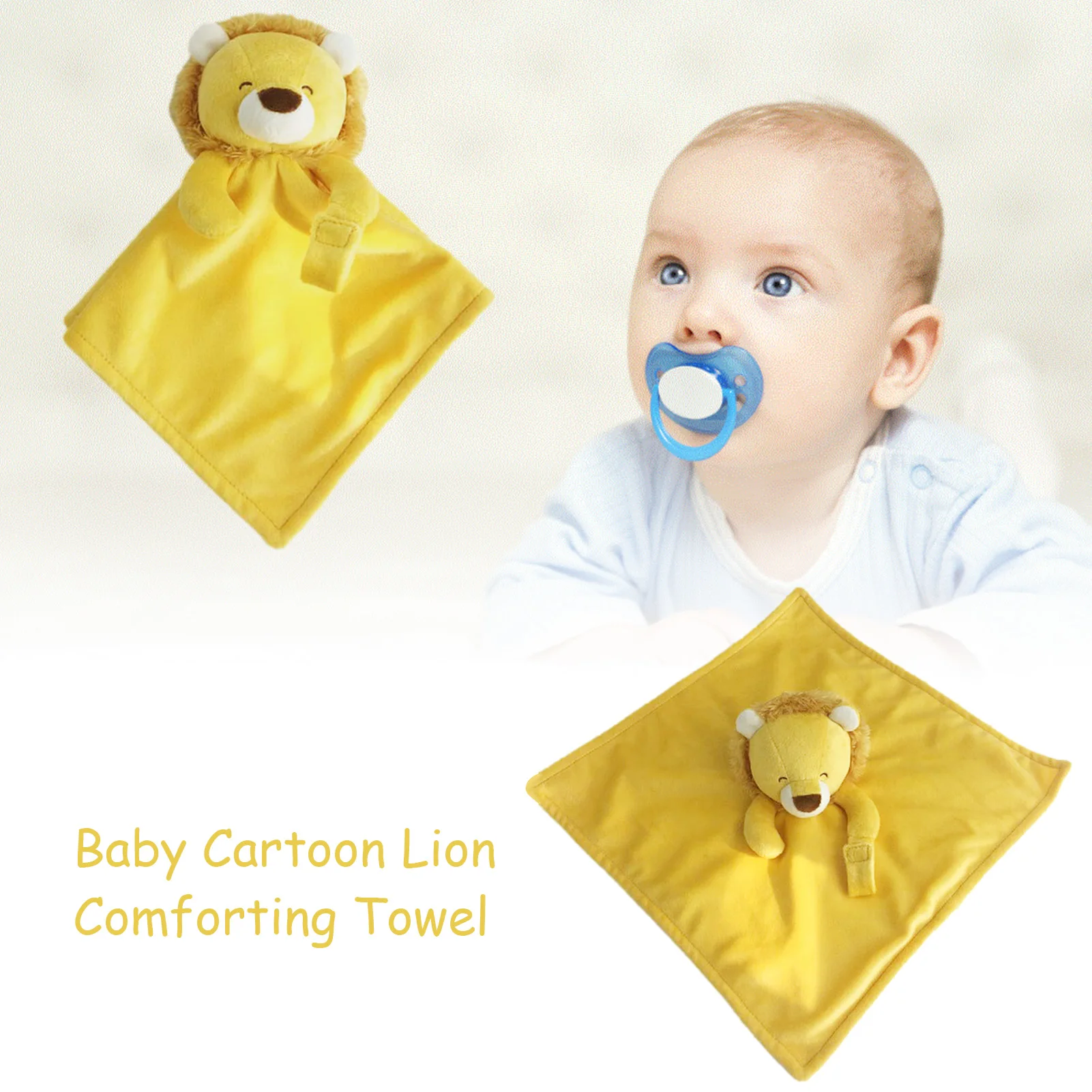 

Baby Plush Stuffed Toys Cartoon Lion Soothe Appease Towel Appease Doll For Newborn Soft Comforting Towel Sleeping Toy Gift