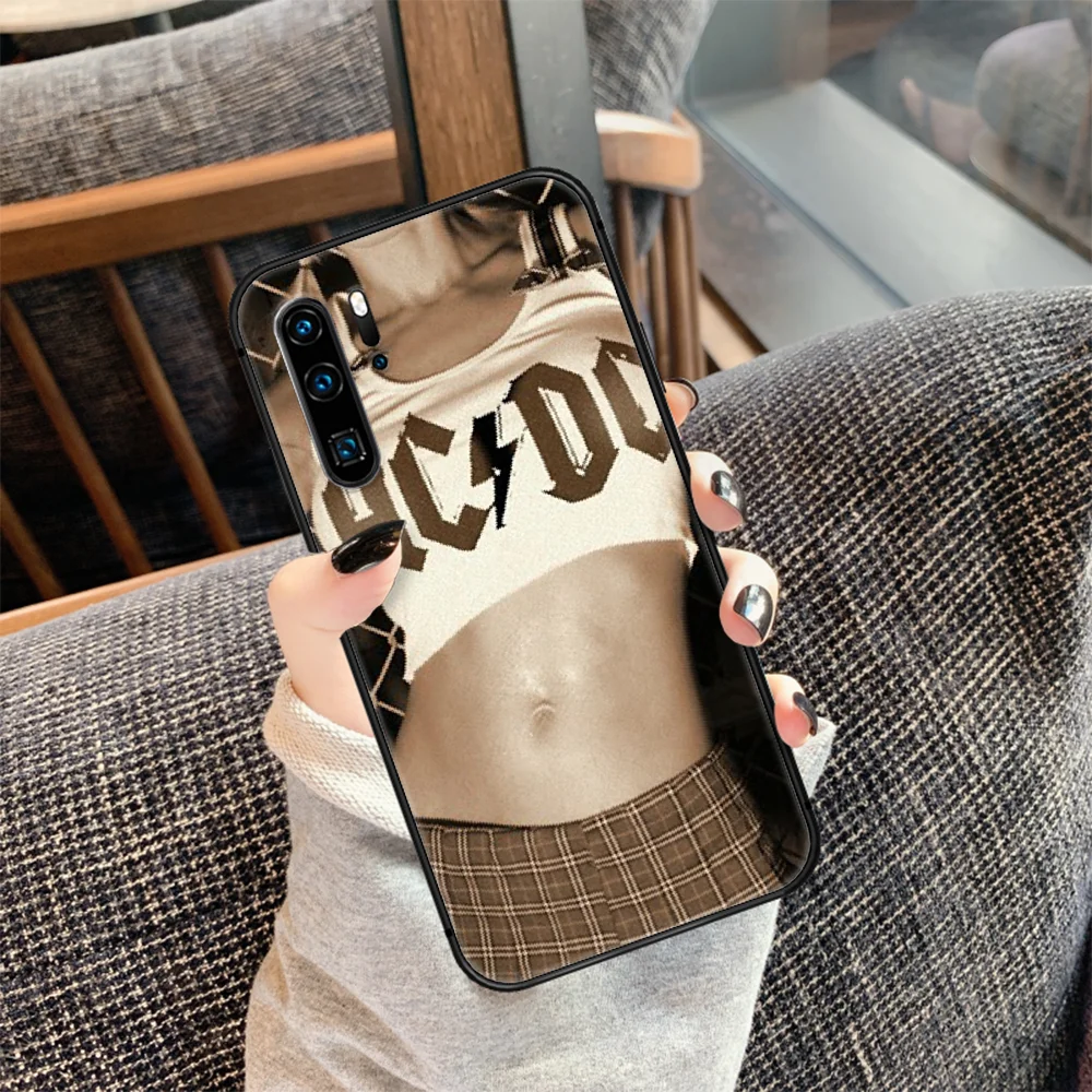 

AC DC Band Phone Case For Huawei P Mate 10 20 30 40 Lite Pro smart Z 2019 nova 5t black Funda Painting Etui Soft Shell Fashion