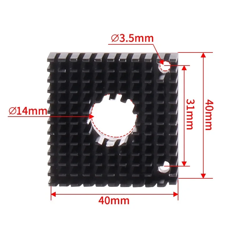 

MEGA 9PCS MK7 MK8 Heat Sink 3D Printer Parts Aluminium Radiator 40mm Square Heat Sink Thickness 11mm For Makerbot MK8 Extruder
