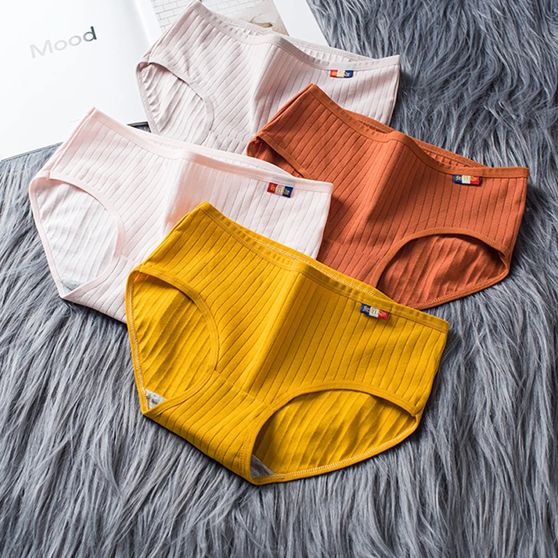 Women Cotton Underwear Seamless panties  panty Female  Breathable Solid Color Underpants Girls'  Lingerie Briefs-XXL