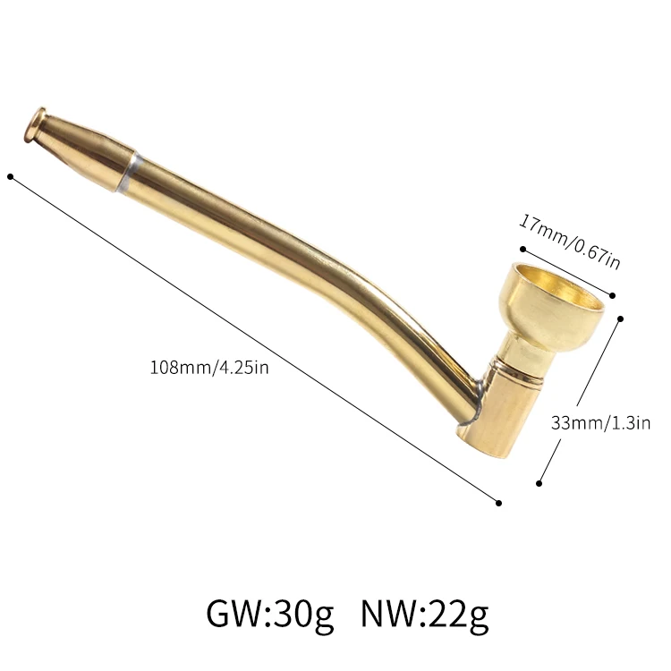 Новинка 1 шт. винтажные дымовые металлические медные W трубки портативные