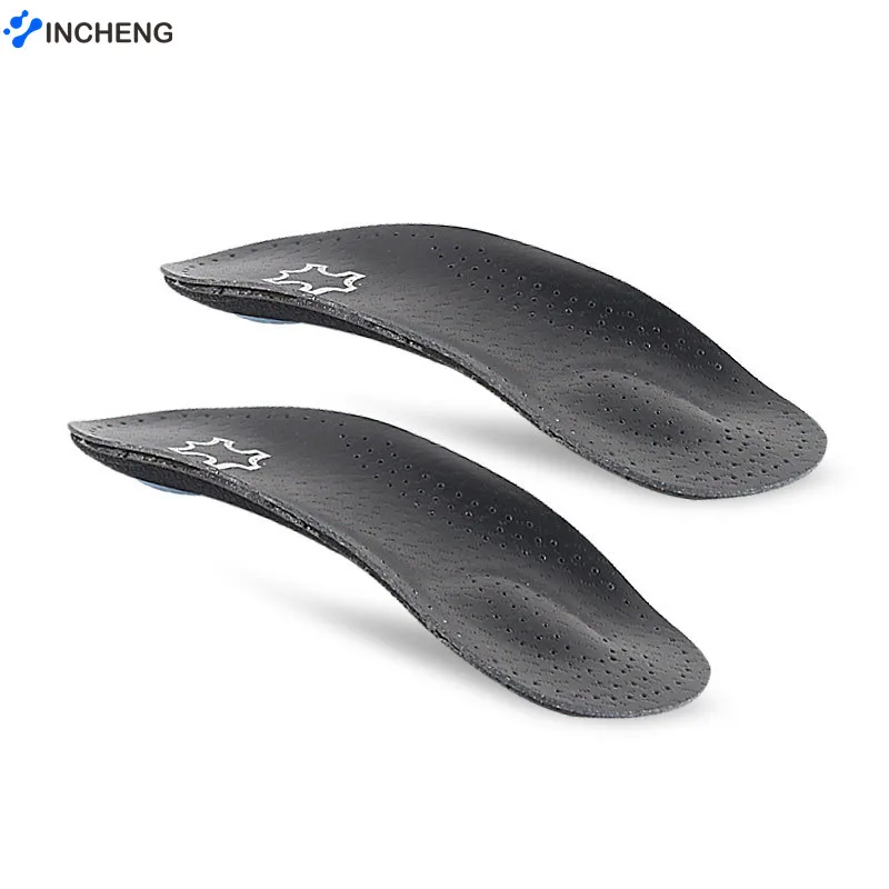 

Leather Orthotic Insoles orthopedic Flat Feet Heel Pain Arch Support For Man Woman Business Shoe insoles sole Insert