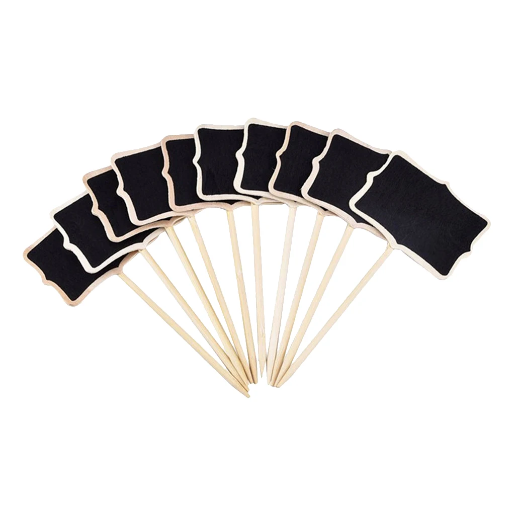 

10pcs Mini Blackboard Wooden Signs Hanging Chalkboard Message Board Memo Gifts