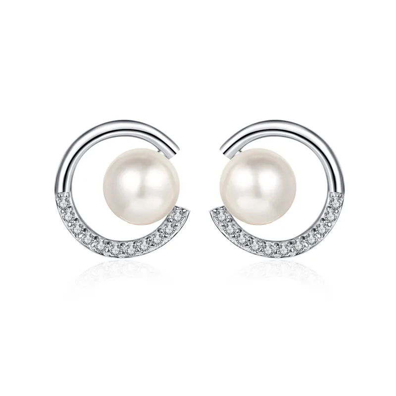 

S925 Sterling Silver Excellent Cut Total 0.6 Carat Micro Diamond Test Past Natural D Color Moissanite Stud Earrings for Female