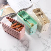 900ml lunch box bento food containers for packed bag conservation warmer prep healthy material wheat straw microwave dinnerware