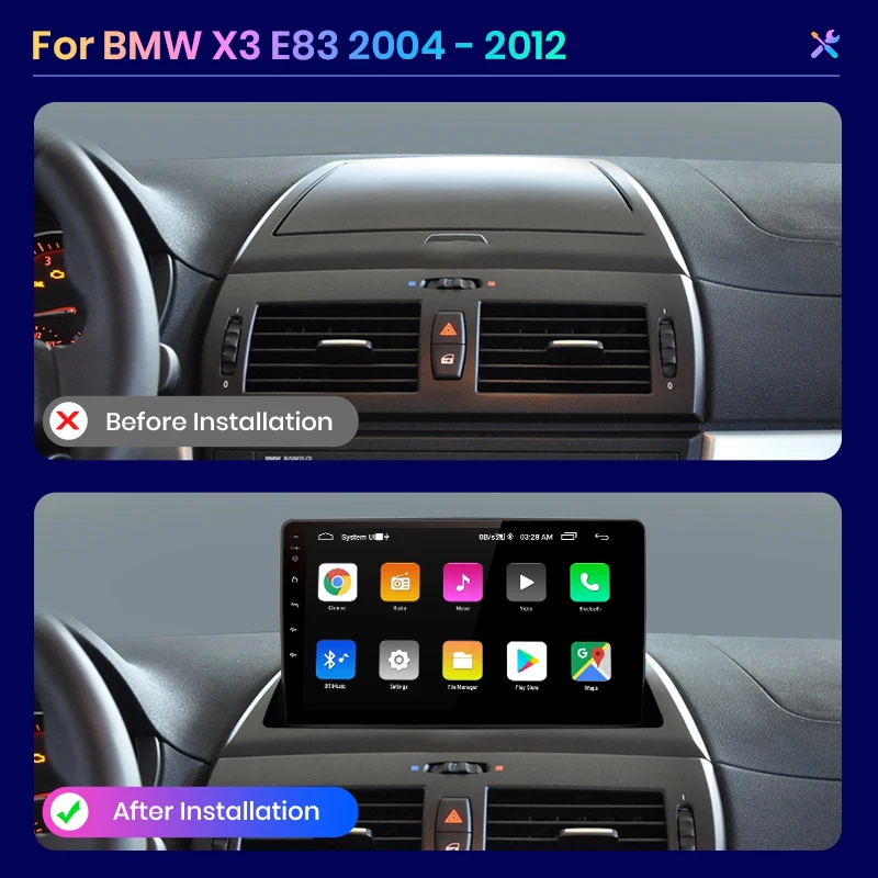 Автомагнитола AWESAFE PX9 мультимедийный видеоплеер с GPS-навигацией 2 din DVD Android для BMW X3